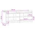 vidaXL TV skrinka 135 x 33 x 47 cm Čierny dub Kompozitné drevo