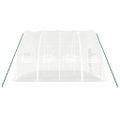 vidaXL Skleník s oceľovým rámom biely 24 m² 6x4x2,85 m