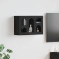 vidaXL Závesná skrinka ELST Čierna 60 x 20 x 40 cm Kompozitné drevo