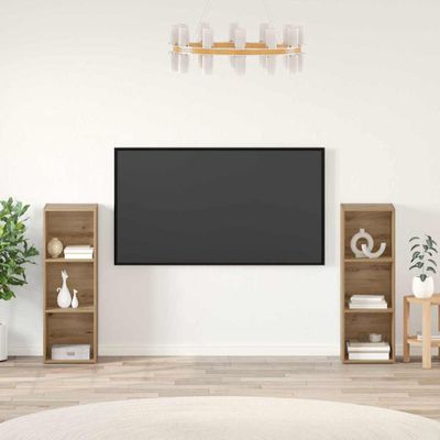 vidaXL Zostava TV skriniek 2 pcs Remeselný dub 107 x 35 x 37 cm