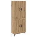 vidaXL Highboard Remeselný dub 69,5 x 34 x 180 cm Kompozitné drevo