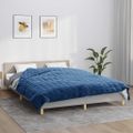 vidaXL Záťažová prikrývka modrá 220x235 cm 11 kg látka
