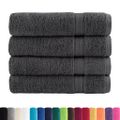 vidaXL Prémiové sprchové uteráky SOLUND 4ks antracit 70x140cm 600 g/m2