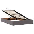 vidaXL Postel s úložným prostorem a matrací Sivá 140 x 190 cm