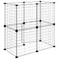vidaXL 12-panelová klietka pre domáce zvieratá čierna 70x35x70 cm oceľ