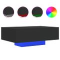 vidaXL Konferenčný stolík s LED svetlami čierny 85x55x31 cm
