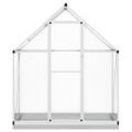 vidaXL Skleník so základovým rámom strieborný 169x58x202 cm hliník