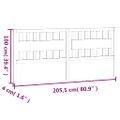 vidaXL Čelo postele čierne 205,5x4x100 cm masívna borovica