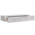 vidaXL Zásuvkové police nástenné 2 ks betónovo-sivé 60x23,5x10 cm MDF