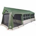 vidaXL Rodinný stan Zelená a biela 620 x 322 x 240 cm Polyester