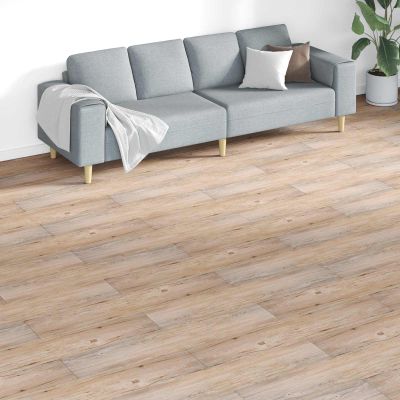vidaXL Podlahové dosky 18 pcs Hnedá 5,26 m² PVC