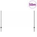 vidaXL Hexagonálny plot s stĺpom 50 x 1,2 m PVC potiahnutá oceľ Sivá