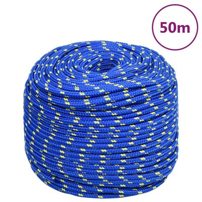 vidaXL Lodné lano modré 8 mm 50 m polypropylén