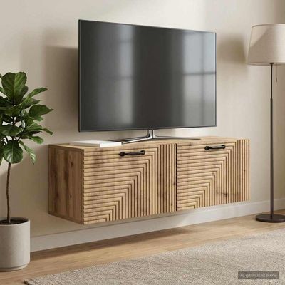 vidaXL Nástenná TV skrinka 98 x 31 x 30 cm Dub artisan