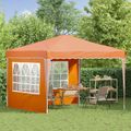 vidaXL Prístrešok na párty 288 x 288 x 245 cm Oranžová Oxfordská látka