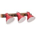 vidaXL Nástenná lampa 25 W šmuhovaná červená 65x25 cm E27