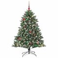 vidaXL Umelý vianočný stromček Zelená 150 cm PVC, plast a oceľ