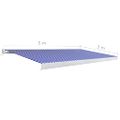 vidaXL Kazetová markíza s motorom modrá a biela 500x300 cm