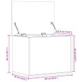 vidaXL Úložný box dub sonoma 60x42x46 cm kompozitné drevo