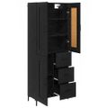 vidaXL Highboard 2 ks Čierny dub 69,5 x 34 x 180 cm Kompozitné drevo