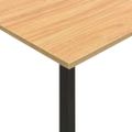 vidaXL Počítačový stôl, čierny a svetlý dub 105x50x72 cm, MDF a kov