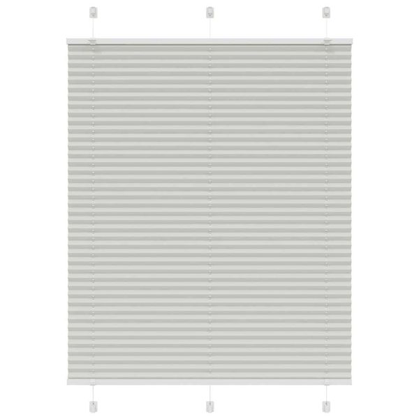 vidaXL plisovaná roleta svetlosivá 105x100 cm šírka látky 104,4 cm