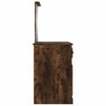 vidaXL Toaletný stolík so zrkadlom dymový dub 90x50x132,5 cm drevo