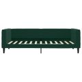 vidaXL Denná posteľ s rozkladacou posteľou tmavozelená 100x200cm zamat