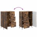 vidaXL Servírovacia skriňa Dymový dub 66 x 34,5 x 90 cm