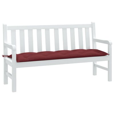 vidaXL Podložka na záhradnú lavičku vínová melanž 150x50x7cm látka