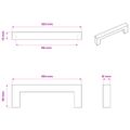 vidaXL Rukoväť nábytku 530 ks Čierny 105 x 12 x 36 mm Železo