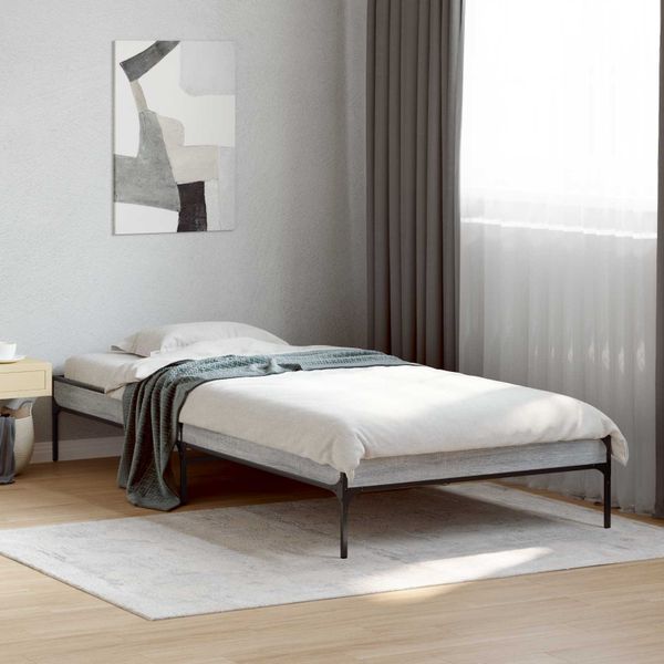 vidaXL Rám postele Sivý Sonoma 80 x 200 cm Kompozitné drevo