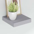 vidaXL Plávajúce nástenné police 2 ks, sivé 23x23,5x3,8 cm, MDF