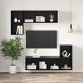 vidaXL Zostava TV skriniek 37 x 37 x 107 cm Čierny dub