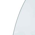 vidaXL Krbová sklenená doska polkruhová 800x600 mm