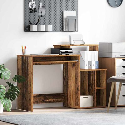 vidaXL Stôl Staré drevo 120,5 x 44 x 88,5 cm Kompozitné drevo