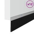 vidaXL Kefkové tesnenia na dvere s montážou na skrutky 12 ks 100 cm