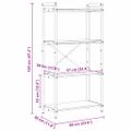 vidaXL Regál na knihy 60 x 30 x 120 cm Kompozitné drevo Čierny dub