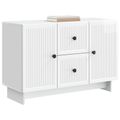 vidaXL Servírovacia skriňa Biela s vysokým leskom 89 x 34,5 x 60 cm