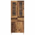 vidaXL Highboard 2 ks Staré drevo 69,5 x 34 x 180 cm Kompozitné drevo