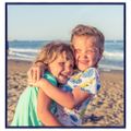 vidaXL Fotorámiky na stenu alebo stôl 5 ks modré 50x50 cm MDF