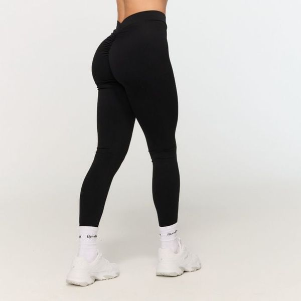 Dámske V-back legíny Fierce Black - GymBeam, veľkosť M