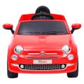 vidaXL Detské elektrické autíčko Fiat 500, červené