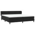 vidaXL Posteľný rám boxsping s matracmi čierna 200x220 cm zamat