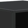 vidaXL Konferenčný stolík čierny 60,5x60,5x30cm kompozitné drevo a kov