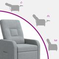 vidaXL Masážne relaxačné kreslo Svetlosivá Látka