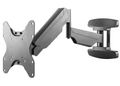 Neomounts  WL70-550BL12/Držák displeje/na stěnu/32-42"/sklopný/rotace/plynový píst/3 čepy/VESA 200X200/nosn. 30kg/černý Držák, VESA, nástenný, pro LCD a TV, úhloprícka 23"-42", plne pohyblivý, náklon 20°, rotace 6°, otácení 180°, nosnost 30kg, cerný