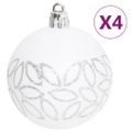 vidaXL 70-dielna sada vianočných ozdôb strieborná/biela