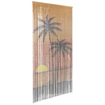 vidaXL Záves proti hmyzu s potlačou palmy 90x220 cm bambus