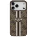 Obal Guess 4G Printed Stripes MagSafe pre iPhone 17 Pro Max hnedý